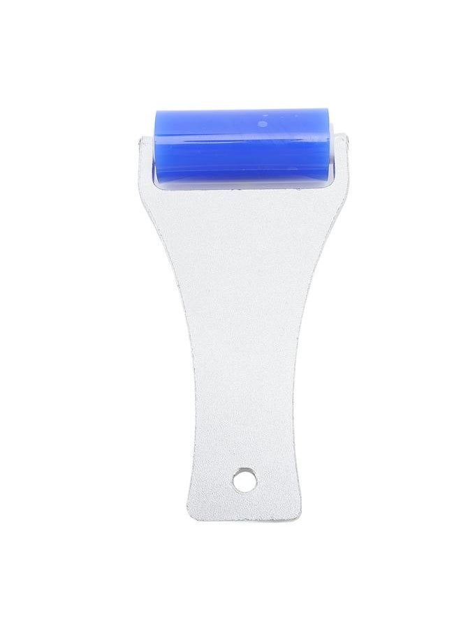NIBEMINENT Silicone Manual Dust Roller Cleaner Tool with Static Electric Function Adsorb Small Impurities Aluminum Handle Blue Roller 5cm / 2.0in  - Image 2