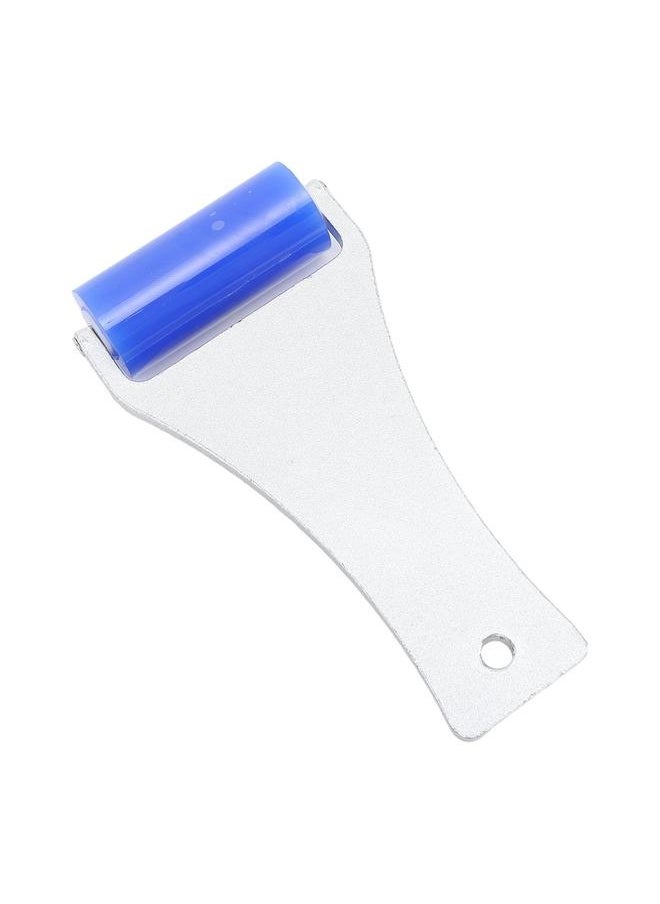 NIBEMINENT Silicone Manual Dust Roller Cleaner Tool with Static Electric Function Adsorb Small Impurities Aluminum Handle Blue Roller 5cm / 2.0in  - Image 1