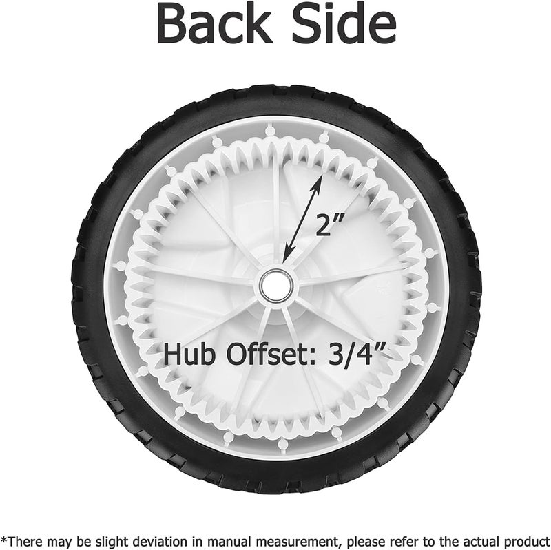 Fourtry 119-0311 Front Wheels for Toro 22" Recycler Mower, 137-4832 Drive Wheels Compatible with Toro 20330 20331 20339 20371 Self Propelled Mower FWD 22", 2 Pack, White - Image 3