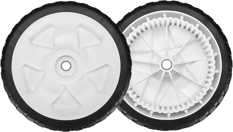 Fourtry 119-0311 Front Wheels for Toro 22" Recycler Mower, 137-4832 Drive Wheels Compatible with Toro 20330 20331 20339 20371 Self Propelled Mower FWD 22", 2 Pack, White - Image 1