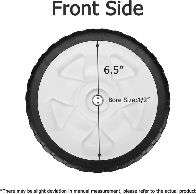 Fourtry 119-0311 Front Wheels for Toro 22" Recycler Mower, 137-4832 Drive Wheels Compatible with Toro 20330 20331 20339 20371 Self Propelled Mower FWD 22", 2 Pack, White - Image 2