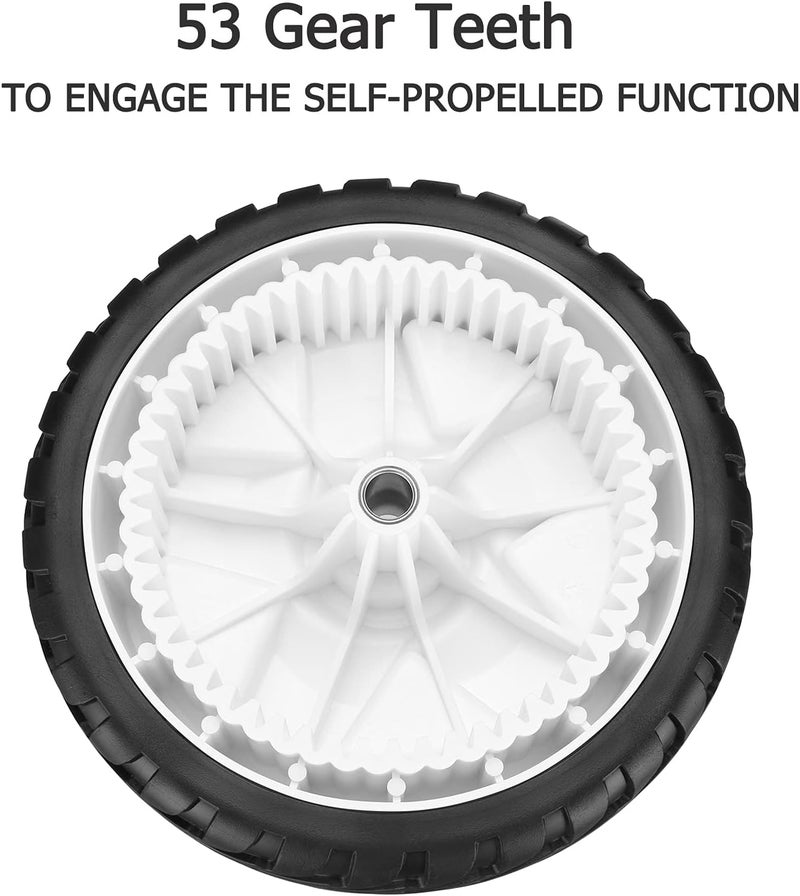 Fourtry 119-0311 Front Wheels for Toro 22" Recycler Mower, 137-4832 Drive Wheels Compatible with Toro 20330 20331 20339 20371 Self Propelled Mower FWD 22", 2 Pack, White - Image 5