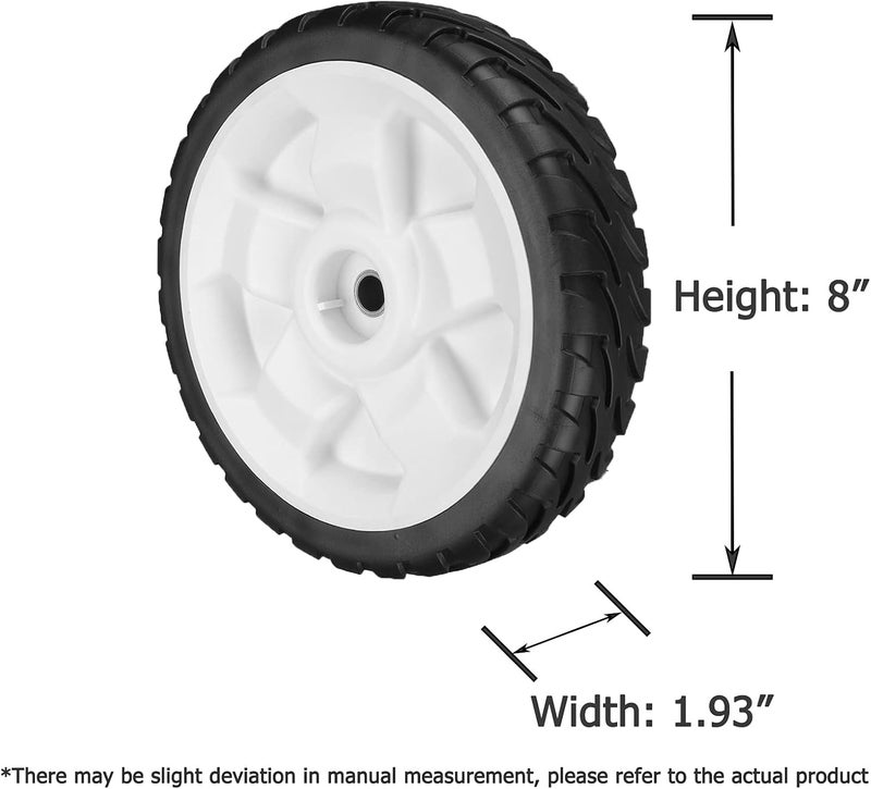 Fourtry 119-0311 Front Wheels for Toro 22" Recycler Mower, 137-4832 Drive Wheels Compatible with Toro 20330 20331 20339 20371 Self Propelled Mower FWD 22", 2 Pack, White - Image 4