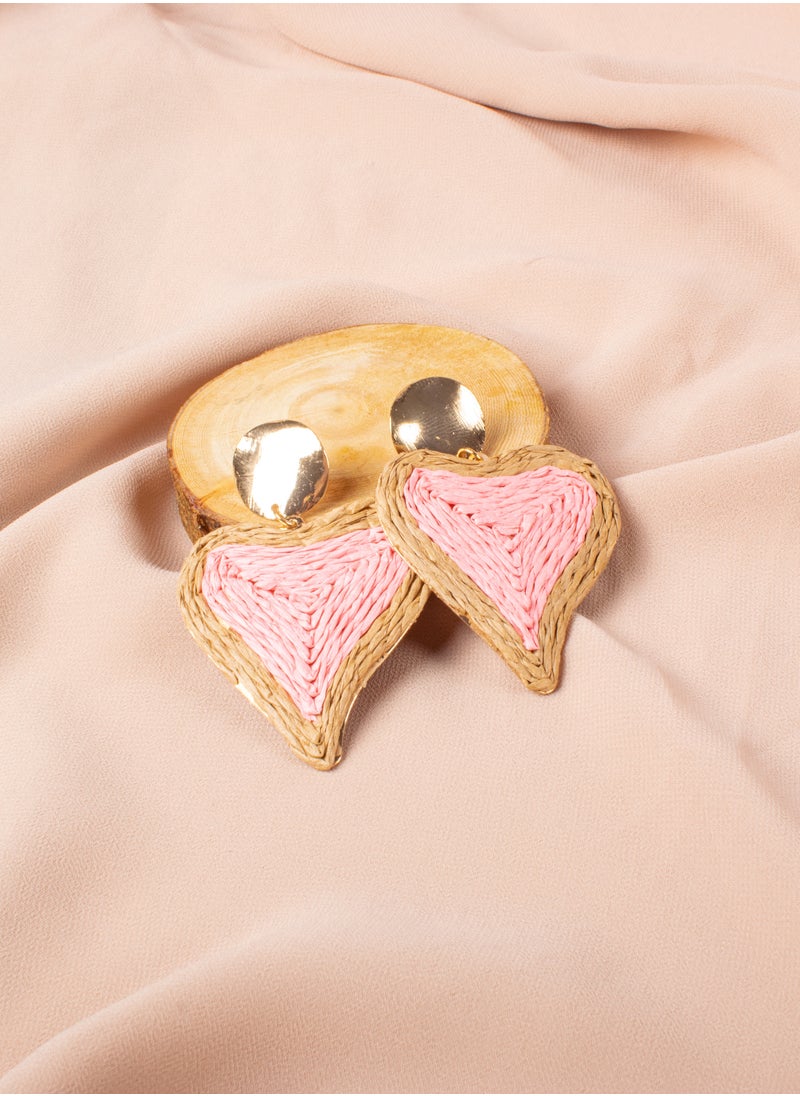 The Black Pearl Accessories - Pink Heart Earring - Image 1