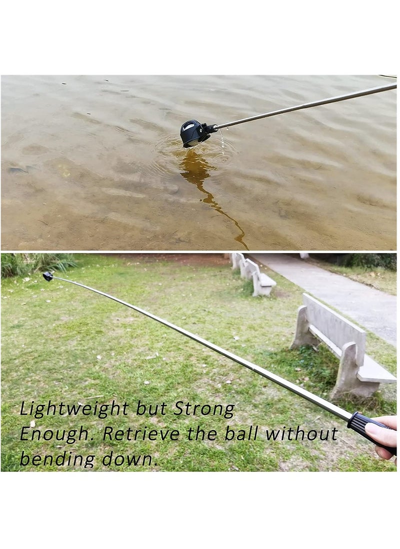 SYOSI - Portable Telescopic Golf Ball Retriever Stainless Steel Shaft Golf Ball Picker Ball Pick Up Scoop Automatic Locking Scoop - Image 1