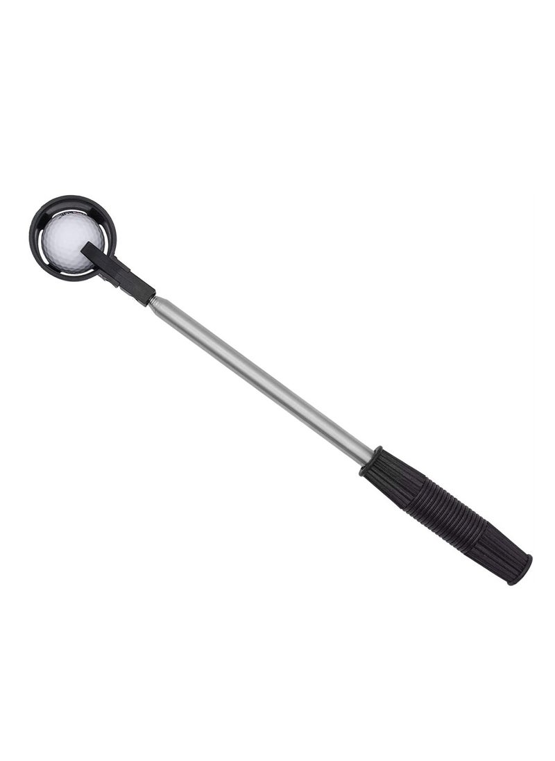 SYOSI - Portable Telescopic Golf Ball Retriever Stainless Steel Shaft Golf Ball Picker Ball Pick Up Scoop Automatic Locking Scoop - Image 1