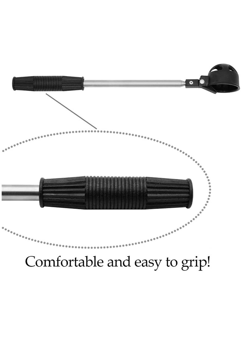 SYOSI - Portable Telescopic Golf Ball Retriever Stainless Steel Shaft Golf Ball Picker Ball Pick Up Scoop Automatic Locking Scoop - Image 1