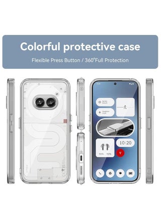 جراب Case for Nothing Phone 2A، ممتص صدمات ناعم مع غطاء خلفي صلب من مادة البولي كربونات الشفافة مقاوم للصدمات جرابات Cases for Nothing Phone 2A-شفاف - view 3