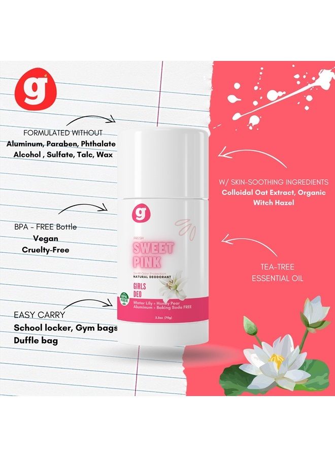 GROWING BASICS GrowingBasics Kids Deodorant for Girls Ages 6 & Up (Set of 2) (Sweet Pink) - Image 4