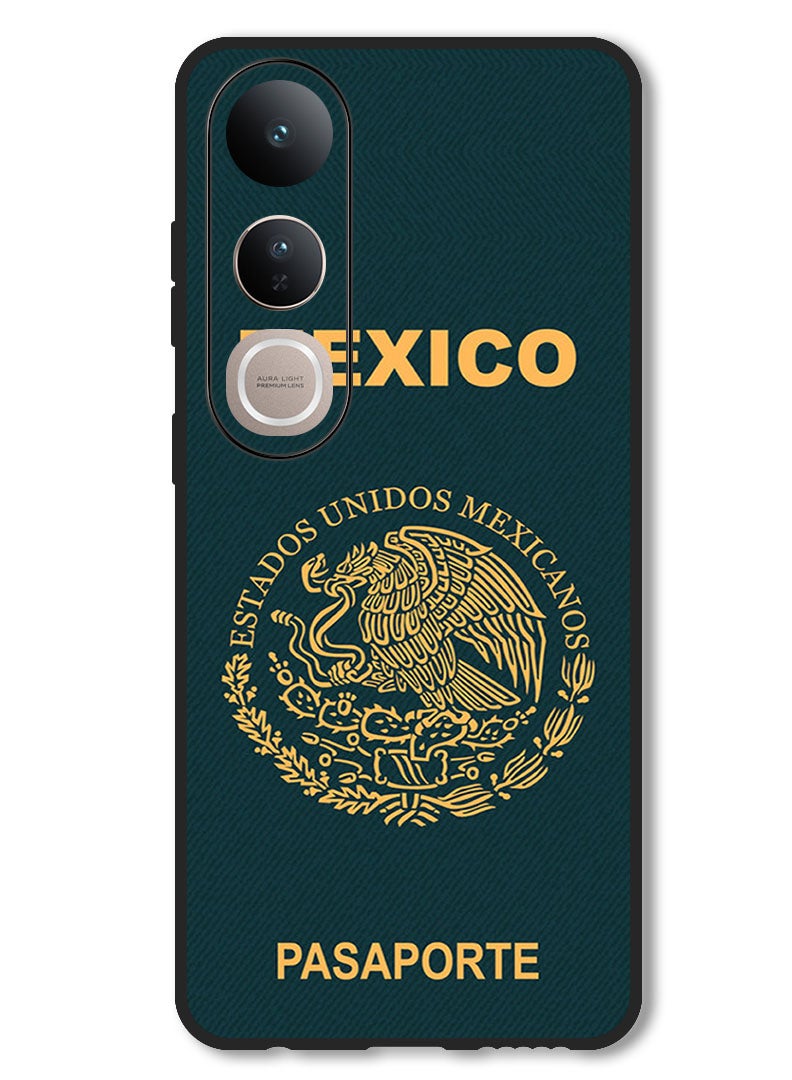 Theodor Case Compatible with Vivo V50 Lite Protection Shockproof Bumper Cover Mexico Passport - Image 1