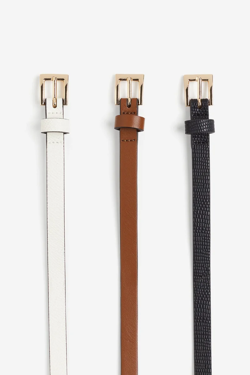 H&M 3-pack narrow belts