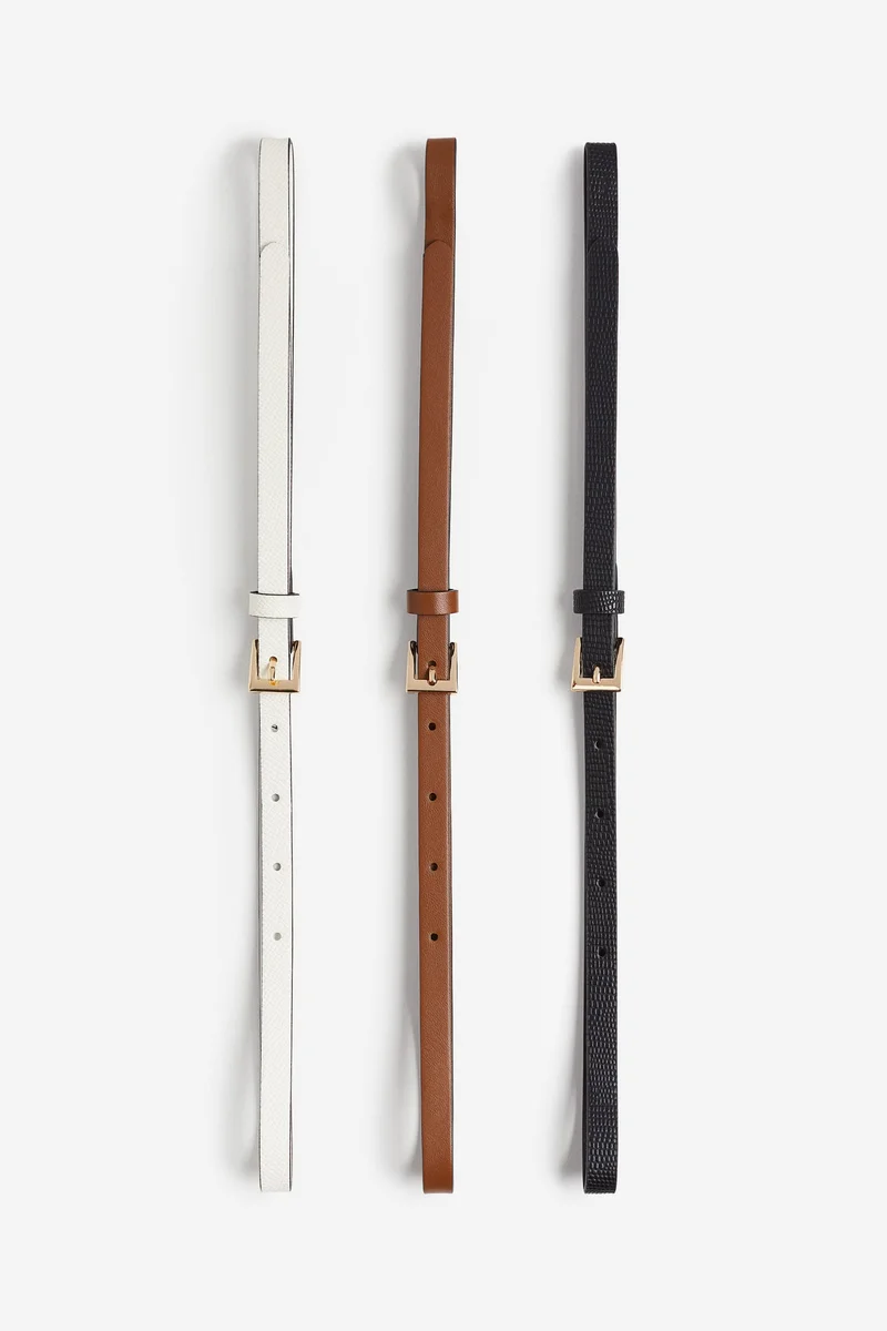 H&M 3-pack narrow belts
