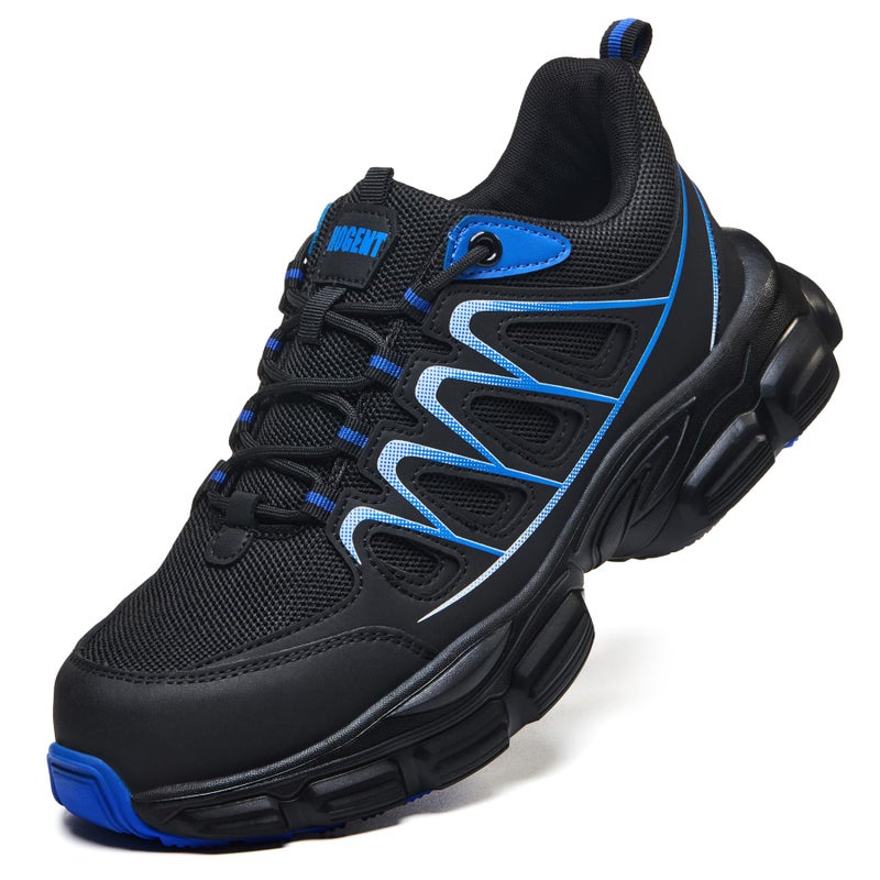 Hogent Steel Toe Shoes for Women Men Wide Non Slip Composite Work Sneakers Indestructible Comfortable Safety Tennis Shoes Lightweight Breathable Construction Sneakers Puncture Proof Ergonomic Design - Image 1