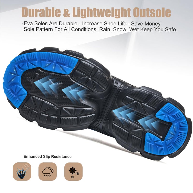 Hogent Steel Toe Shoes for Women Men Wide Non Slip Composite Work Sneakers Indestructible Comfortable Safety Tennis Shoes Lightweight Breathable Construction Sneakers Puncture Proof Ergonomic Design - Image 3