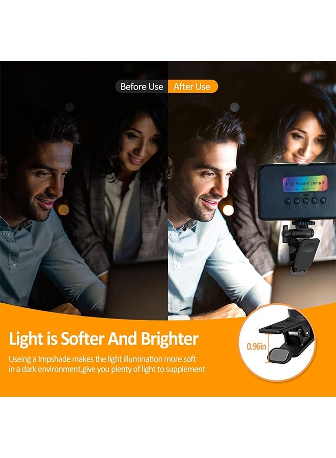 TodyJeyHo Photography Fill light, Rechargeable Selfie Light, Colorful lighting, Adjusted 3 Light Modes, Clip Fill Light for Phone Laptop Tablet Portable Light for Video Conference Live Streaming Zoom Call Makeup Picture (Black) - Image 4