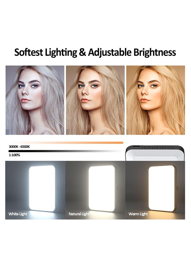 TodyJeyHo Photography Fill light, Rechargeable Selfie Light, Colorful lighting, Adjusted 3 Light Modes, Clip Fill Light for Phone Laptop Tablet Portable Light for Video Conference Live Streaming Zoom Call Makeup Picture (Black) - Image 2