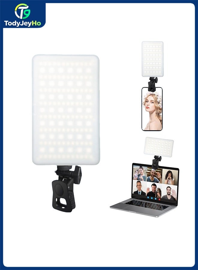 TodyJeyHo Photography Fill light, Rechargeable Selfie Light, Colorful lighting, Adjusted 3 Light Modes, Clip Fill Light for Phone Laptop Tablet Portable Light for Video Conference Live Streaming Zoom Call Makeup Picture (Black) - Image 1