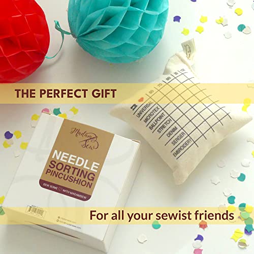 Madam Sew Needle Sorting Pin Cushion – Sewing Pin Holder Pincushion Organizes Sewing Machine Needles for Fast, Easy Identification – Sorts 5 Sizes and 7 Types of Quilting and Embroidery Needles - Image 5