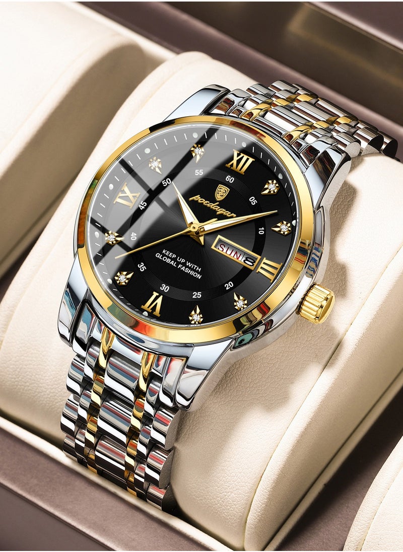 POEDAGAR Waterproof Luminous Men's Watch Quartz-Case 41mm  - Image 1