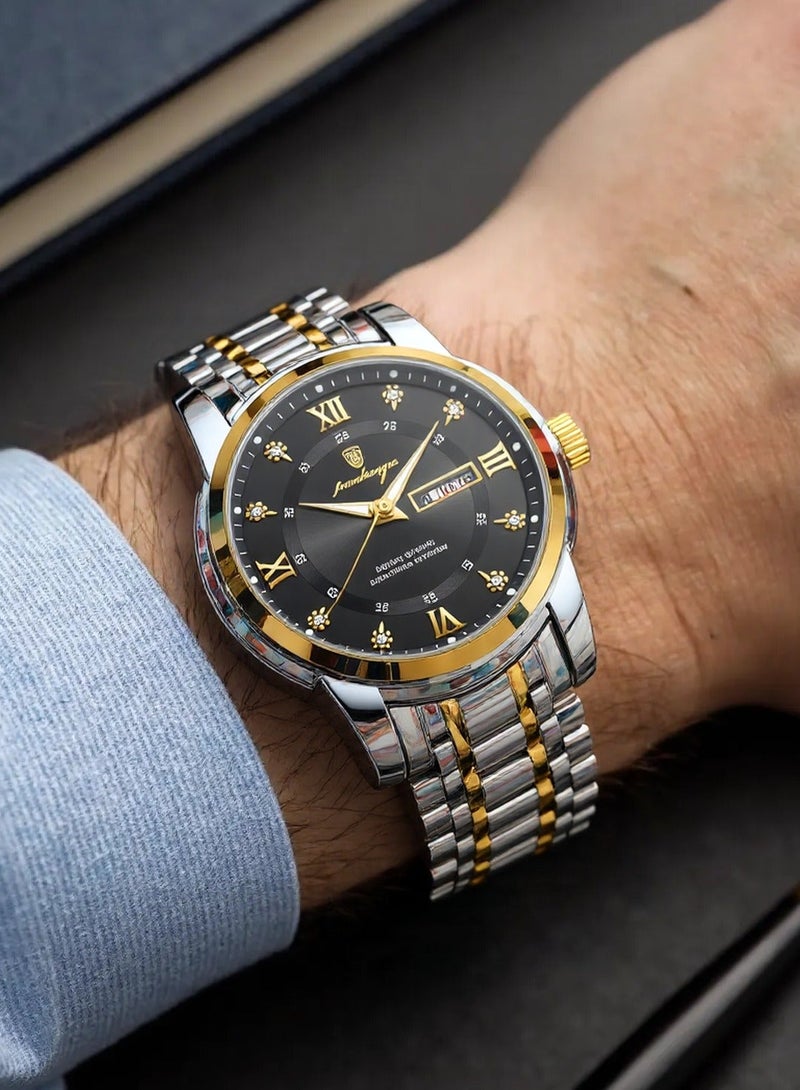 ساعة رجالية مضيئة مقاومة للماء بهيكل كوارتز 41 ملم - view 2