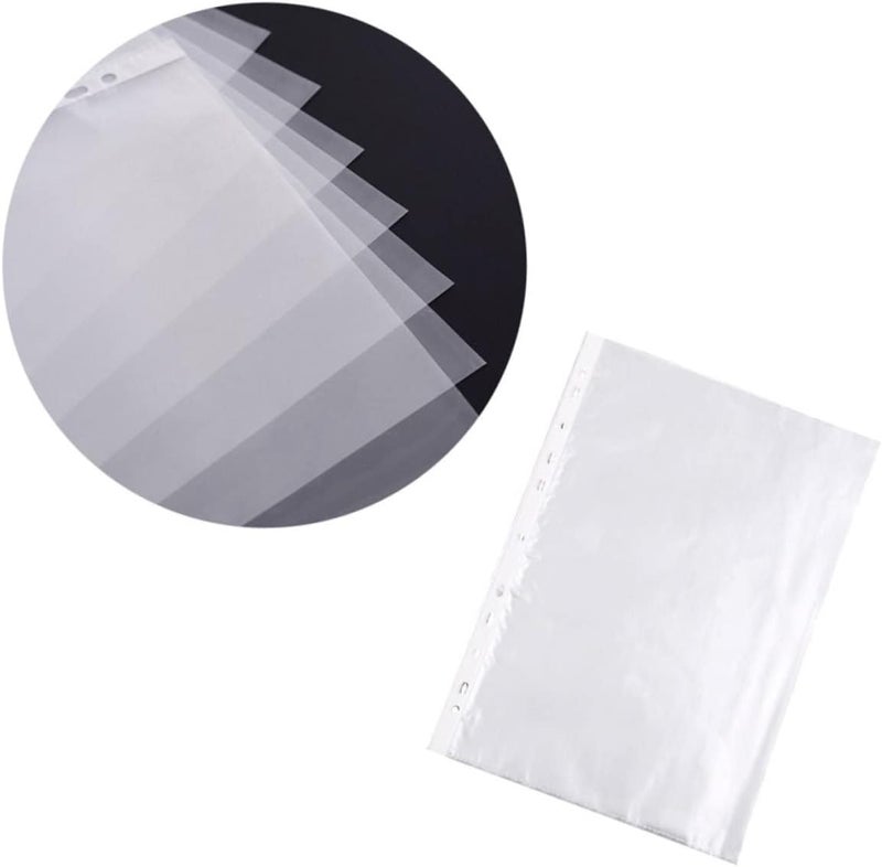 Clear Sheet Protectors Loose Leaf Covers Size 1 Transparent File Protectors for Home Office School - Image 1