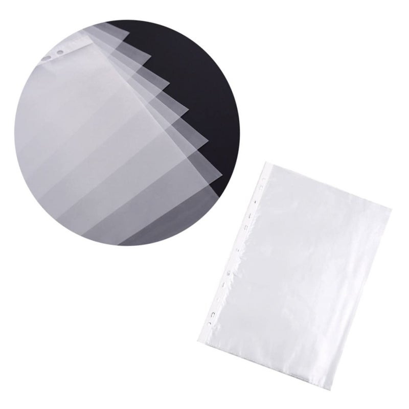 Clear Sheet Protectors Loose Leaf Covers Size 1 Transparent File Protectors for Home Office School - Image 2