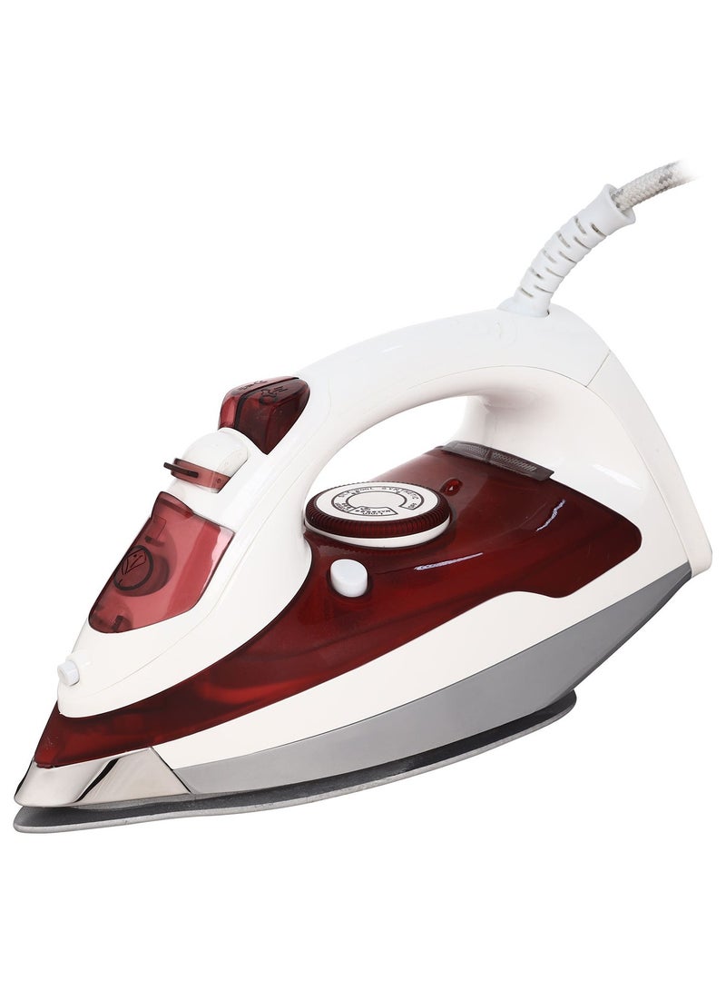 اي تي اي ATA مكواة ملابس بخار ، قاعدة سيراميك، 2200 وات - ابيض احمر - Image 1
