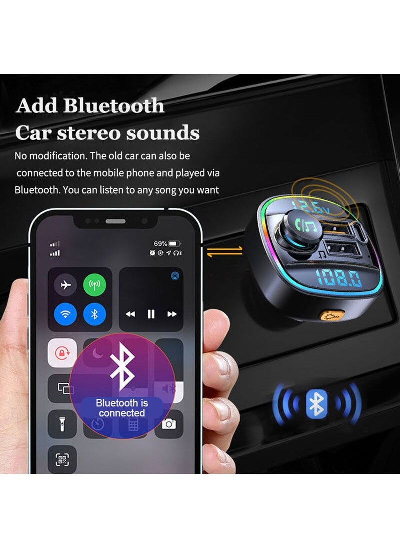 Generic Dual Display Voltage Detection for Car Bluetooth Charger Car MP3 Bluetooth Player Lossless Sound Quality USB Quick Charge  - Image 3