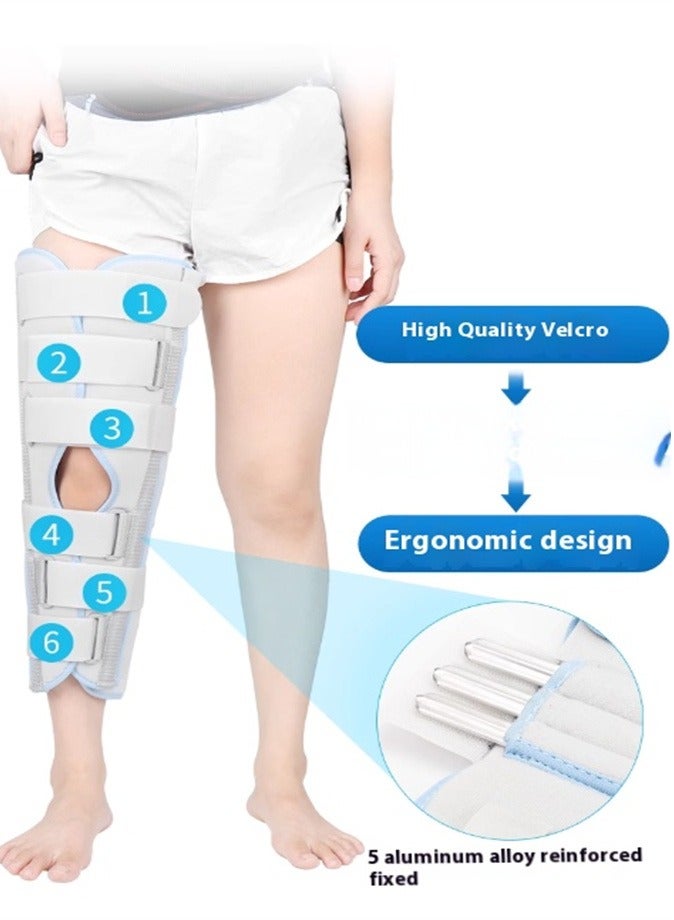 Knee Immobilization Braces, Full Leg Braces, Straight Knee Splints, Comfortable Rigid Support for Pre- and Post-operative Knee Surgery, Injury or Surgery Recovery - Image 1