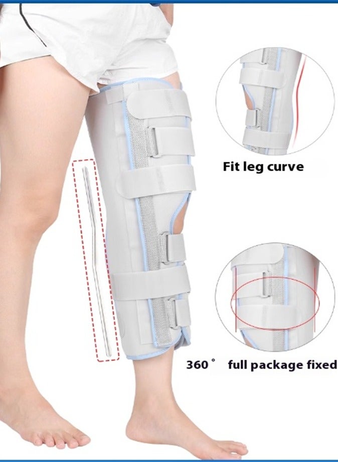 Knee Immobilization Braces, Full Leg Braces, Straight Knee Splints, Comfortable Rigid Support for Pre- and Post-operative Knee Surgery, Injury or Surgery Recovery - Image 2