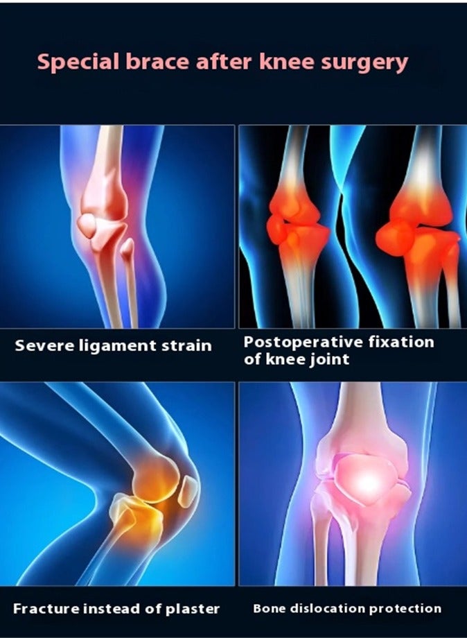 Knee Immobilization Braces, Full Leg Braces, Straight Knee Splints, Comfortable Rigid Support for Pre- and Post-operative Knee Surgery, Injury or Surgery Recovery - Image 5