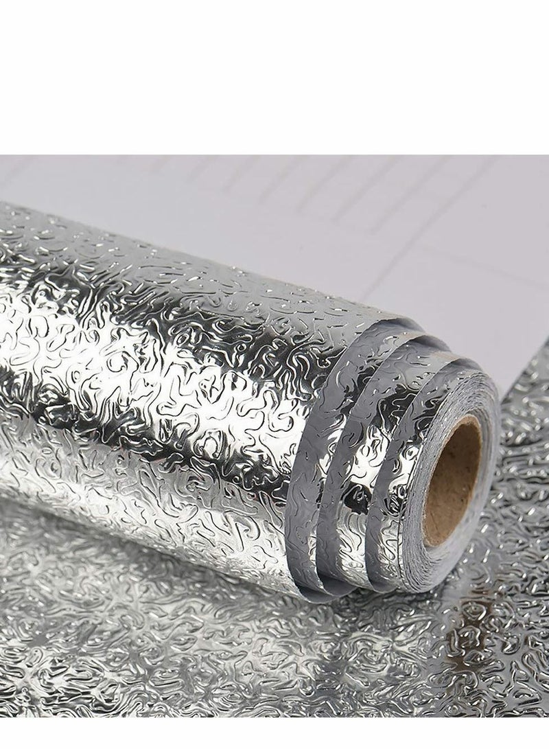 SYOSI Kitchen Backsplash Wallpaper Peel and Stick Aluminum Foil Contact Paper Self Adhesive Oil-Proof Heat Resistant Wall Sticker for Countertop Drawer Liner Shelf Liner - Image 1
