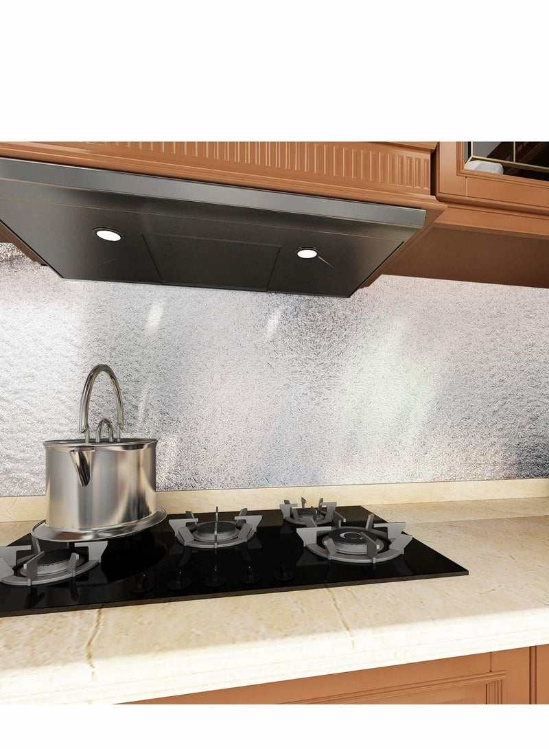 SYOSI Kitchen Backsplash Wallpaper Peel and Stick Aluminum Foil Contact Paper Self Adhesive Oil-Proof Heat Resistant Wall Sticker for Countertop Drawer Liner Shelf Liner - Image 5