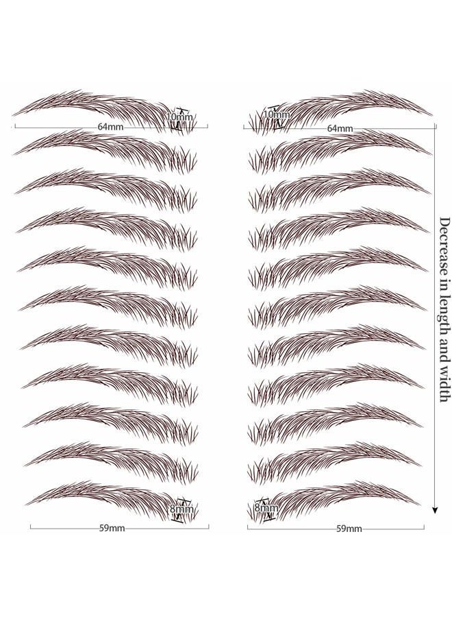 Aresvns Eyebrow Tattoo Stickers 99 Pairs! 9 Sheets Brown Fake Eyebrows,4D Tattoo Eyebrow with Real Hair,Eyebrow Transfer Stickers Christmas Gift - Image 4