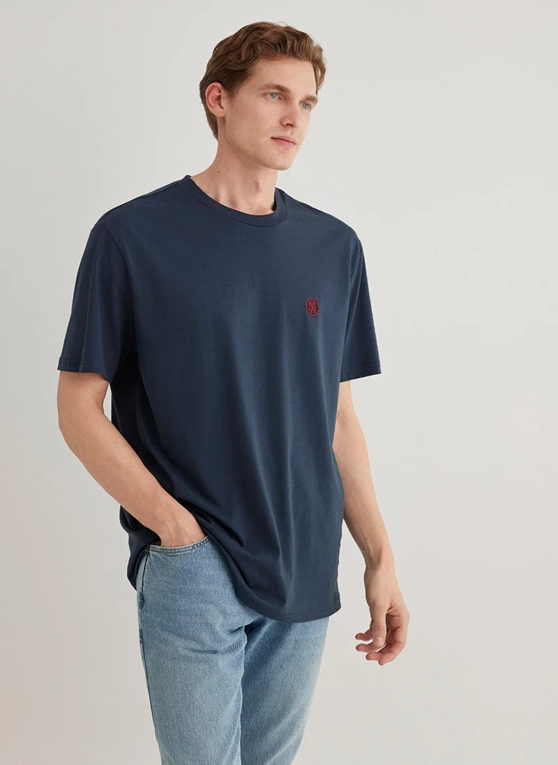 مافي Mavi Logo Printed Navy T-Shirt