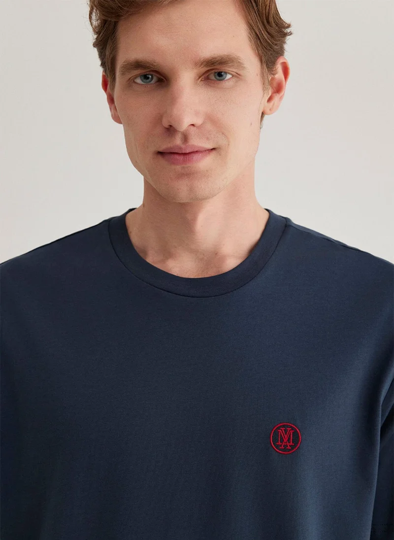 مافي Mavi Logo Printed Navy T-Shirt