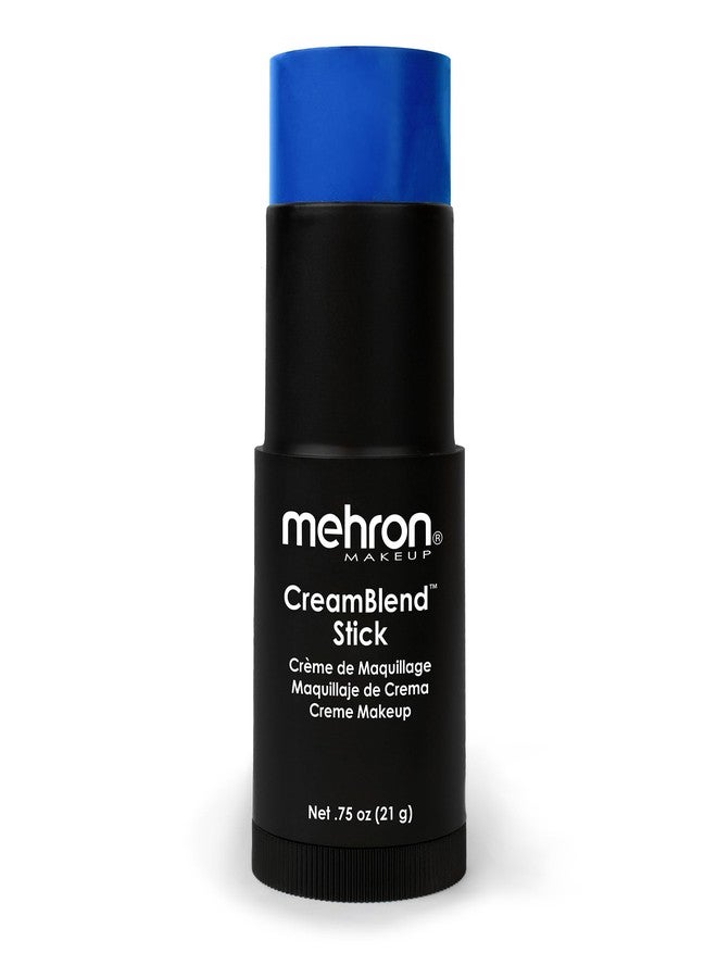 Mehron Makeup CreamBlend Stick | Face Paint, Body Paint, & Foundation Cream Makeup | Perfect for Halloween .75 oz (21 g) (Blue) - Image 1