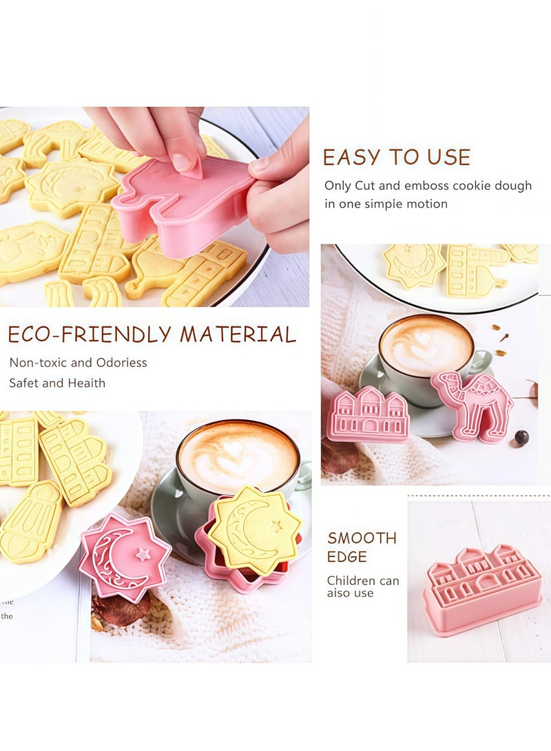 قوالب تقطيع البسكويت الرمضانية وأختامها المتناسقة، وأختام عجينة السكر لحفلات عيد مبارك، ومستلزمات تزيين الكيك - Image 3