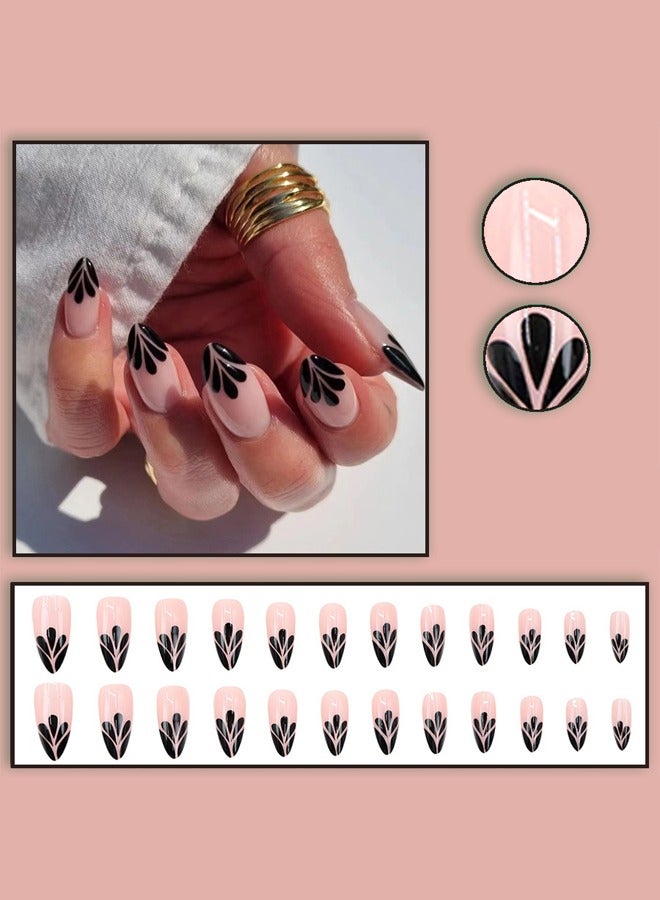 قطرة ماء طويلة حلوة باردة سوداء البتلة الفرنسية البسيطة الأوروبية والأمريكية قطعة مسمار مسمار ارتداء انفصال - Image 1