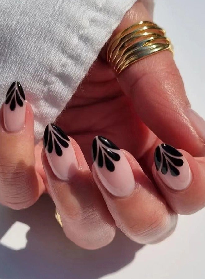 قطرة ماء طويلة حلوة باردة سوداء البتلة الفرنسية البسيطة الأوروبية والأمريكية قطعة مسمار مسمار ارتداء انفصال - Image 4