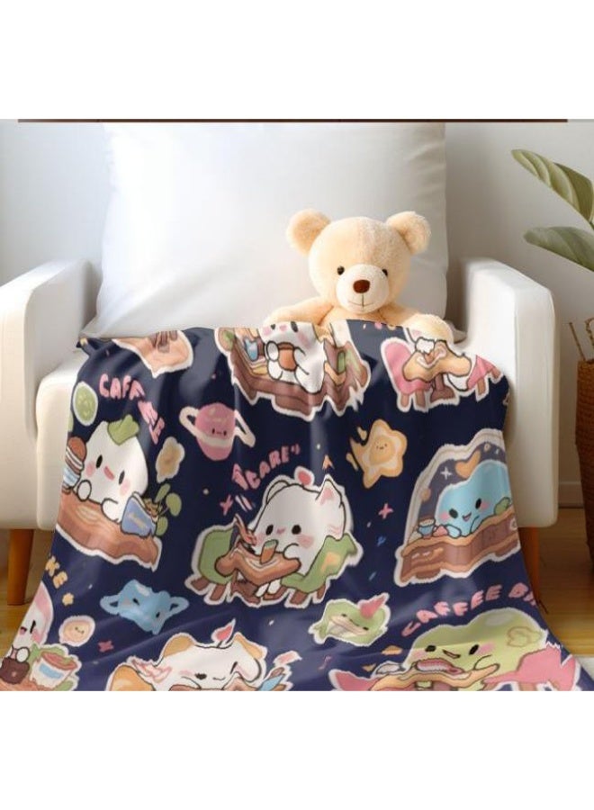 general Baby and children's cartoon flannel thin blanket (warm and comfortable, suitable for sleep, game use) 70cm*100cm - Image 1