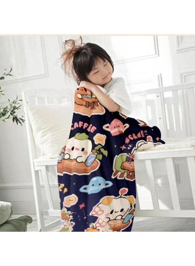 general Baby and children's cartoon flannel thin blanket (warm and comfortable, suitable for sleep, game use) 70cm*100cm - Image 2