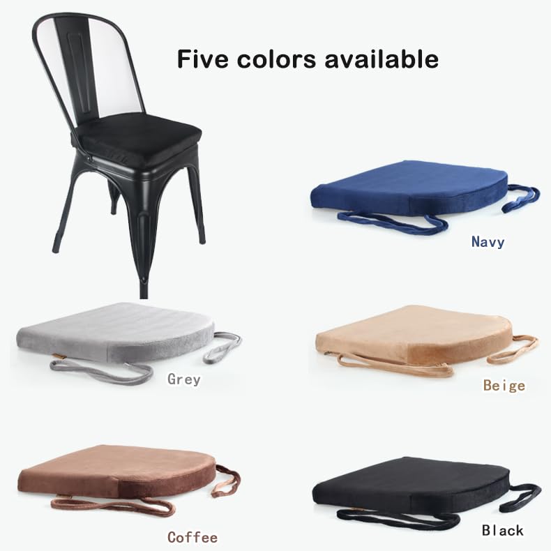 Augld 14x14 Metal Chair Cushion Set of 2 Memory Foam School Chair Cushion Small U Shape Seat Cushion Black - Image 2