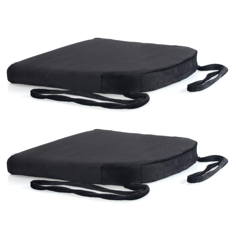 Augld 14x14 Metal Chair Cushion Set of 2 Memory Foam School Chair Cushion Small U Shape Seat Cushion Black - Image 1