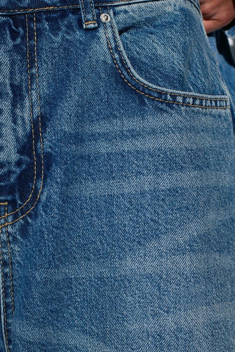 Dilvin Mid Blue Denim DILVIN High-Waist Wide-Leg Cotton Denim Jeans for Women | Best Price UAE