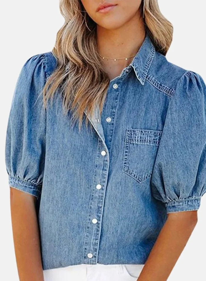 YUNIQEE Blue Denim Casual Shirt