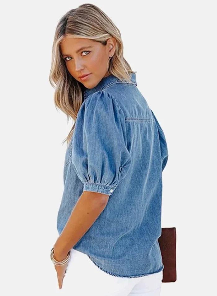 YUNIQEE Blue Denim Casual Shirt