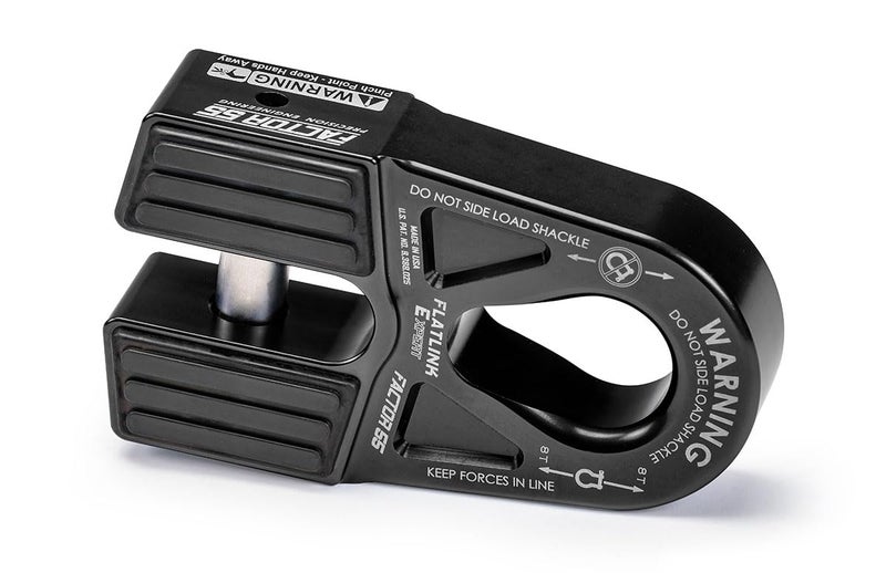 Factor 55 0008004 Flatlink E Expert Replaces Conventional Winch Hook with a Stronger ShackleD Ring Mount Maximum Load 16000 lb Ultimate Failure Greater Than 40000 lb Black