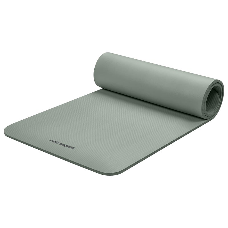 Retrospec Solana Yoga Mat 1/2" Thick w/Nylon Strap for Men & Women - Non Slip Excercise Mat for Yoga, Pilates, Stretching, Floor & Fitness Workouts - Image 1