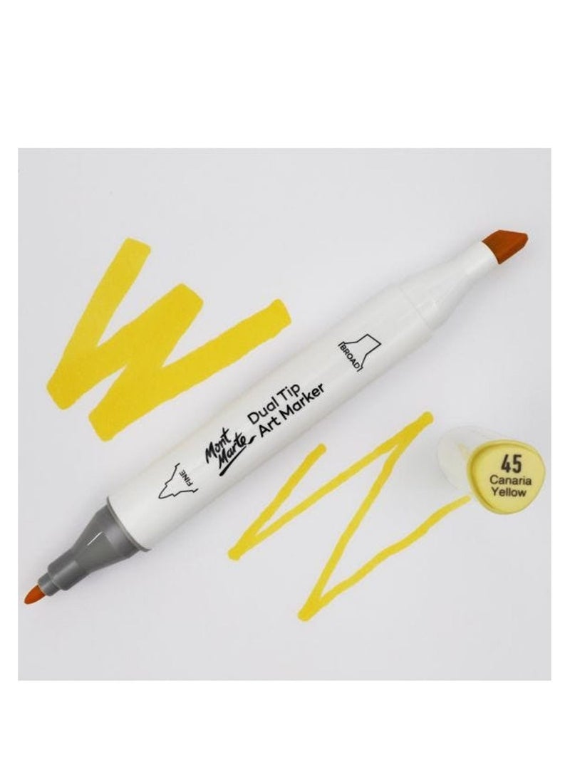 Mont Marte Dual Tip  Premium Art Marker Canaria Yellow - Image 2